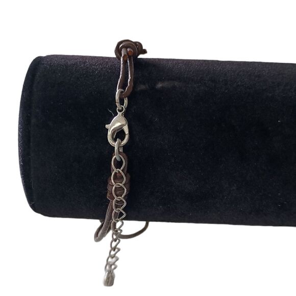 Fresh Water Pearl Bracelet Corded Brown Multi Strand Coastal Beach Adjustable. - Picture 9 of 16